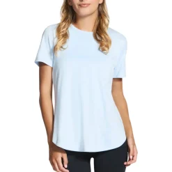 Skechers Sweaters|Shirts<Women's Go Dri Swift Tunic Short Sleeve T-Shirt Sil / White / Blue