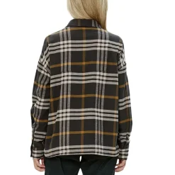 Chlorophylle Sweaters|Shirts<Women's Hailey Plaid Long Sleeve Shirt Rose plaid
