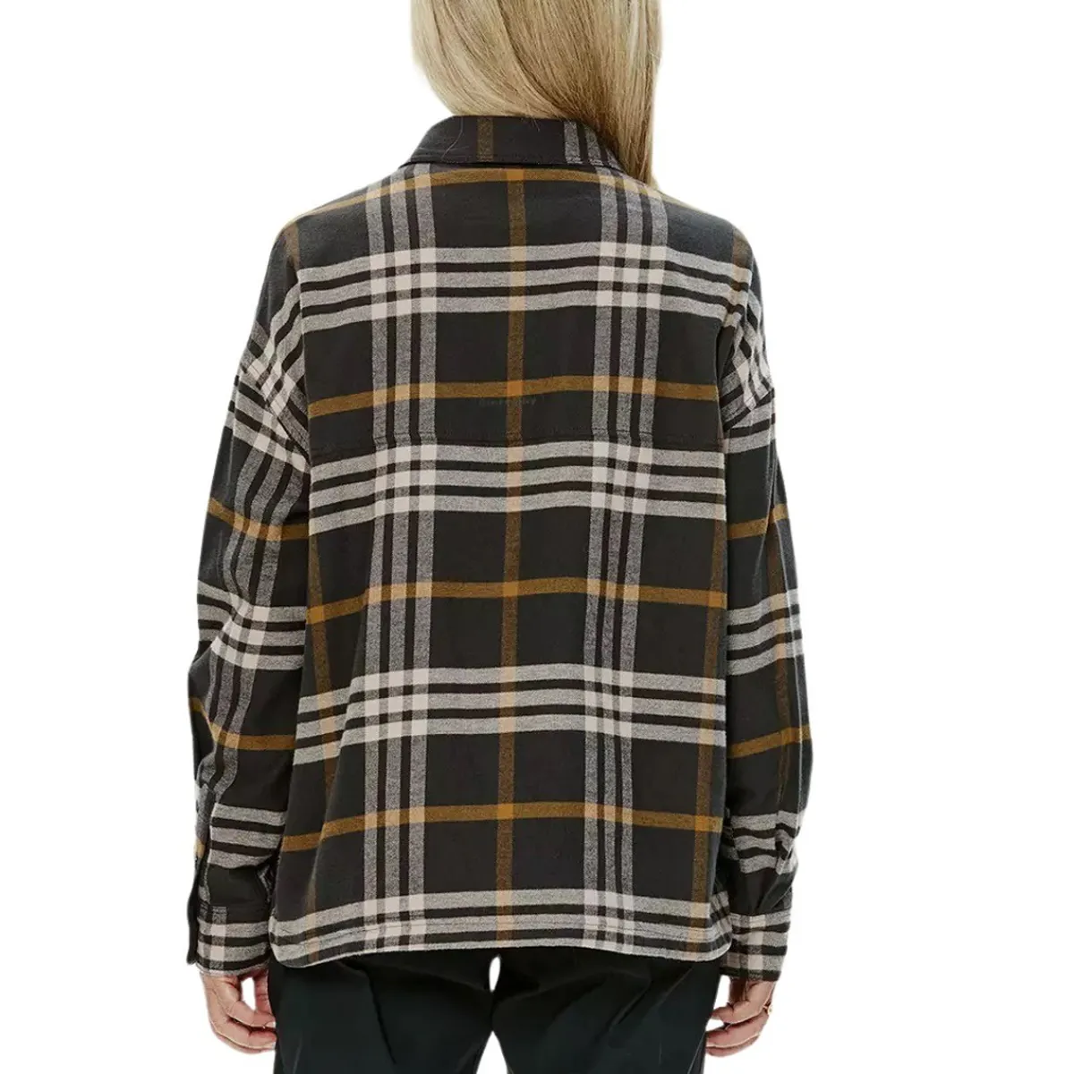 Chlorophylle Sweaters|Shirts<Women's Hailey Plaid Long Sleeve Shirt Rose plaid