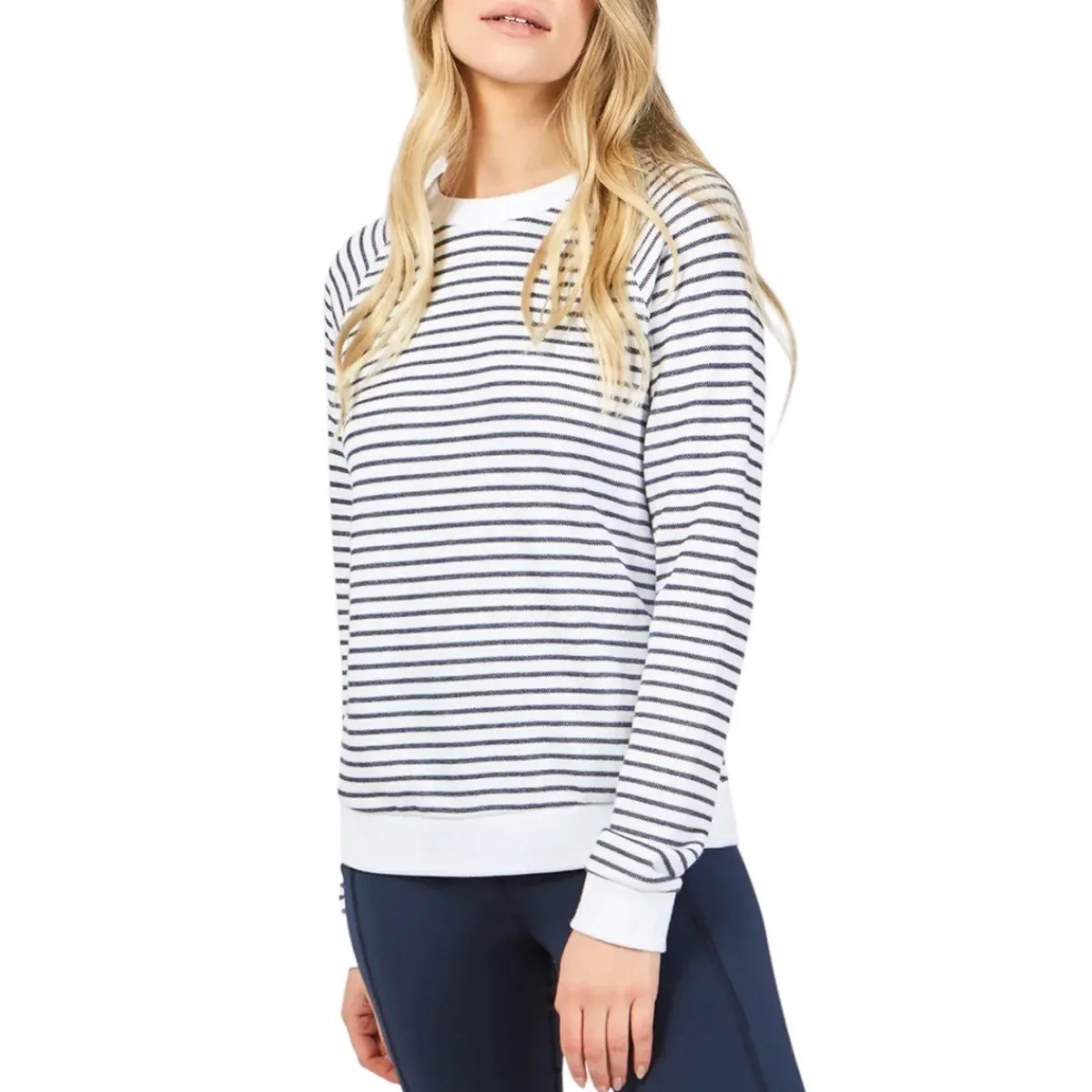 Fig Clothing Sweaters|Shirts<Women's Hampton Long Sleeves T-Shirt Sail Stripe