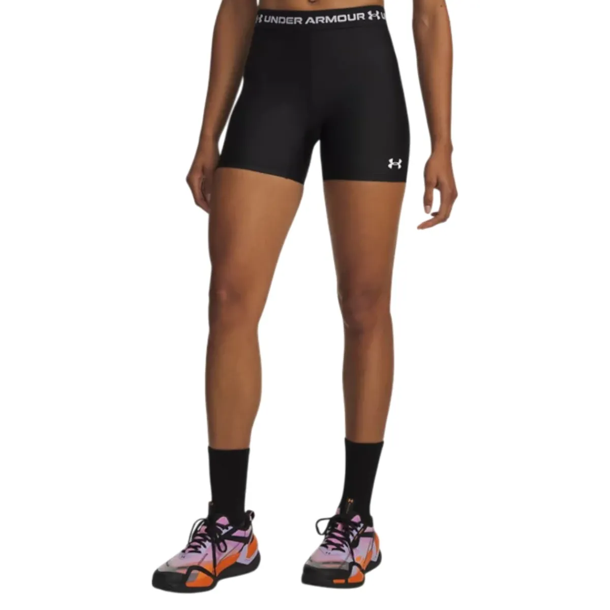 Under Armour Sweaters|Shirts<Women's HeatGear Middy shorts Ultimate Black / White
