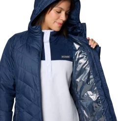 Columbia Insulated Jackets|Windbreaker Jackets<Women's Heavenly Long Hooded Jacket Collegiate Navy