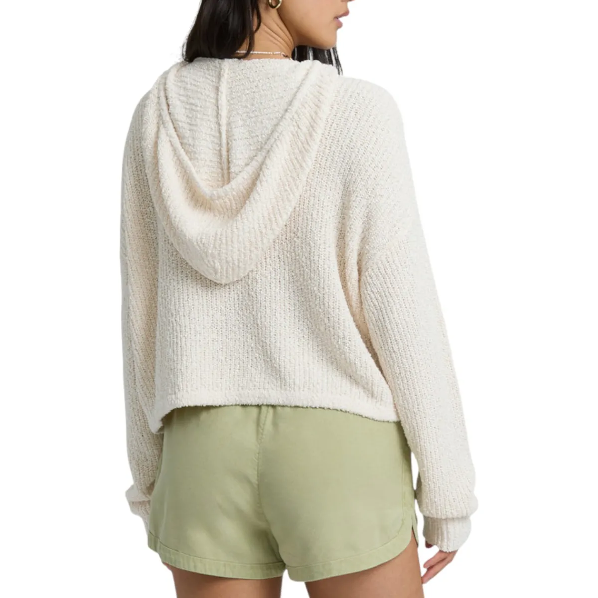 Billabong Sweaters|Shirts<Women's Hot Beachin Hooded Sweater White Cap