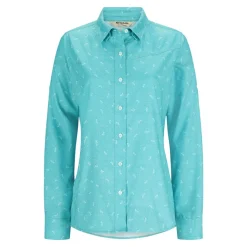 Simms Waders And Wading Boots|Fishing Shirts And T-Shirts<Women's Isle Dragonfly Shirt Gulf Blue