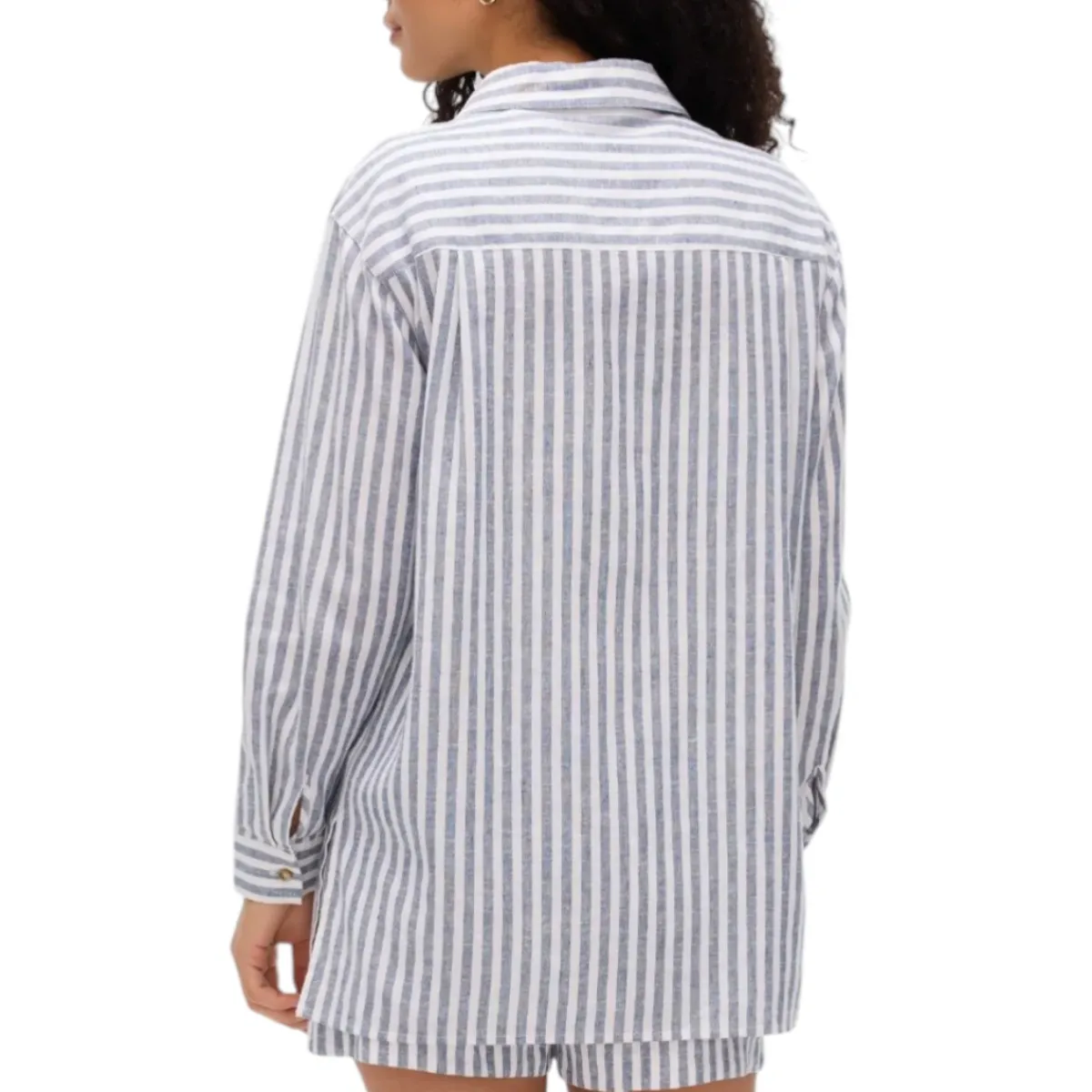 Fig Clothing Sweaters|Shirts<Women's LEIDY Shirt Cabana Stripe / French Navy