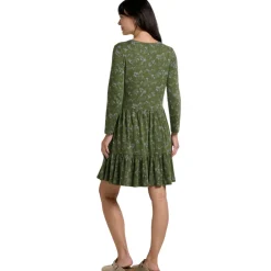 Toad and Co. Sweaters|Shirts<Women's Marley Tiered Long Sleeve Dress Chive Sketch Print