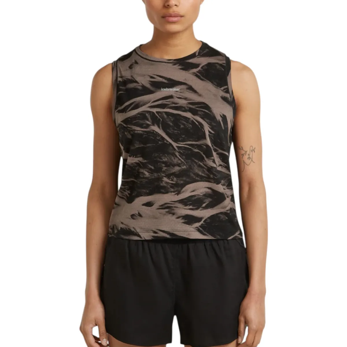 Icebreaker Sweaters|Shirts<Women's Merino Blend 125 Cool-Lite™ Speed Tank Porcini/Black