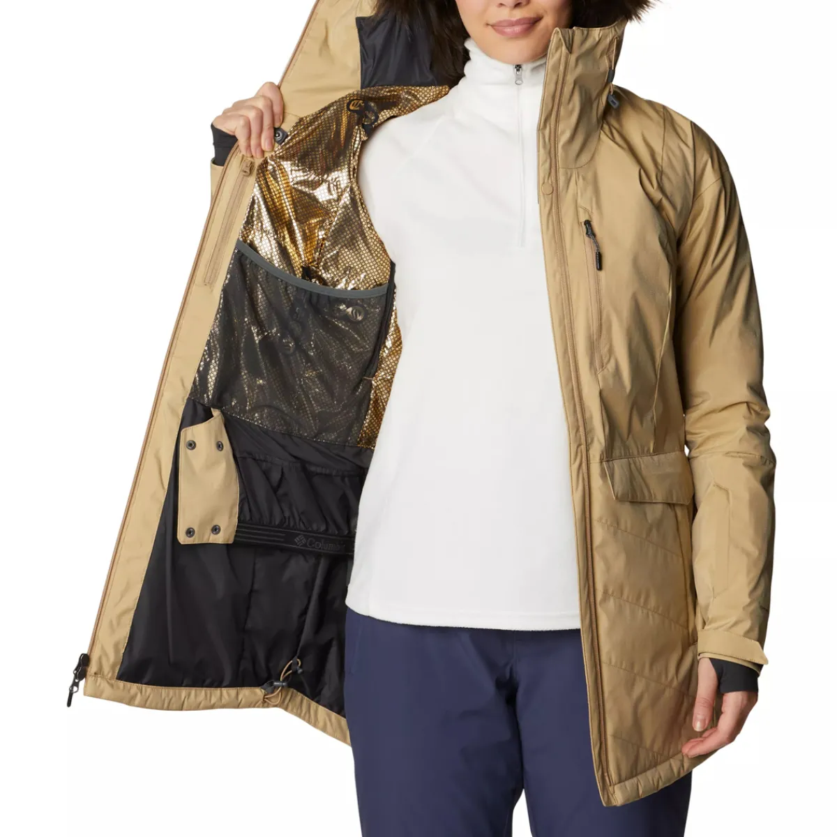Columbia Insulated Jackets|Windbreaker Jackets<Women's Mount Bindo II Omni-Heat Infinity Insulated Jacket Beach Sheen