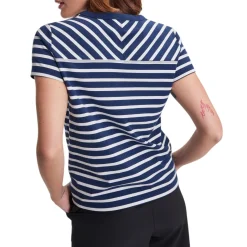 Fig Clothing Sweaters|Shirts<Women's NEWPORT Short Sleeve Top Night Stripe