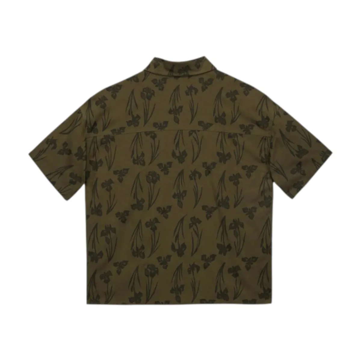 Hooké Waders And Wading Boots|Fishing Shirts And T-Shirts<Women's Oversized Yellow Iris Short Sleeve Shirt Dark Olive