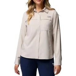 Columbia Sweaters|Shirts<Women's PFG Castback™ Woven Long Sleeve Shirt Dark Stone