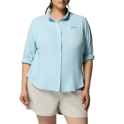 Columbia Sweaters|Shirts<Women’s PFG Tamiami II Long Sleeve Shirt Marine Light