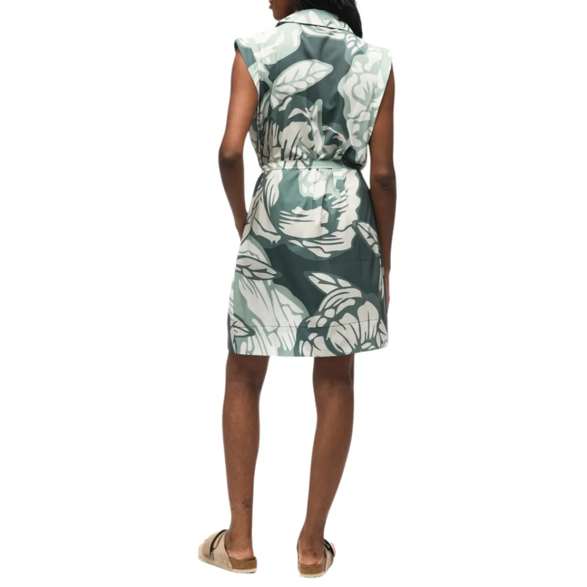 Indyeva Sweaters|Shirts<Women's Pilvi Dress Nephrite Piwonia Print