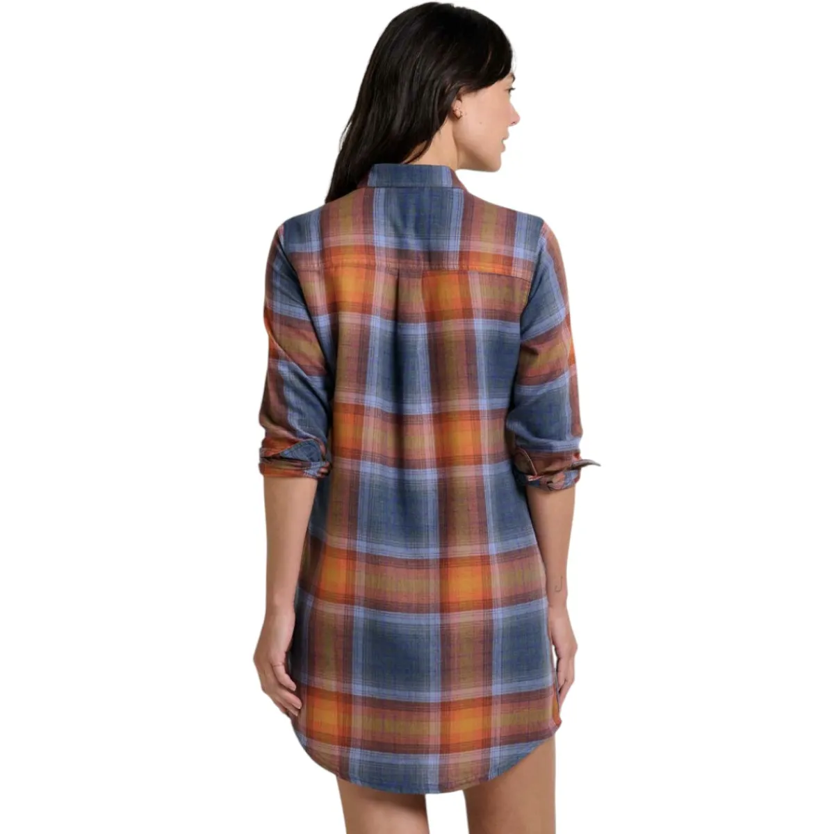 Toad and Co. Sweaters|Shirts<Women's Re-Form Long Sleeve Flannel Shirtdress Ink Ombre