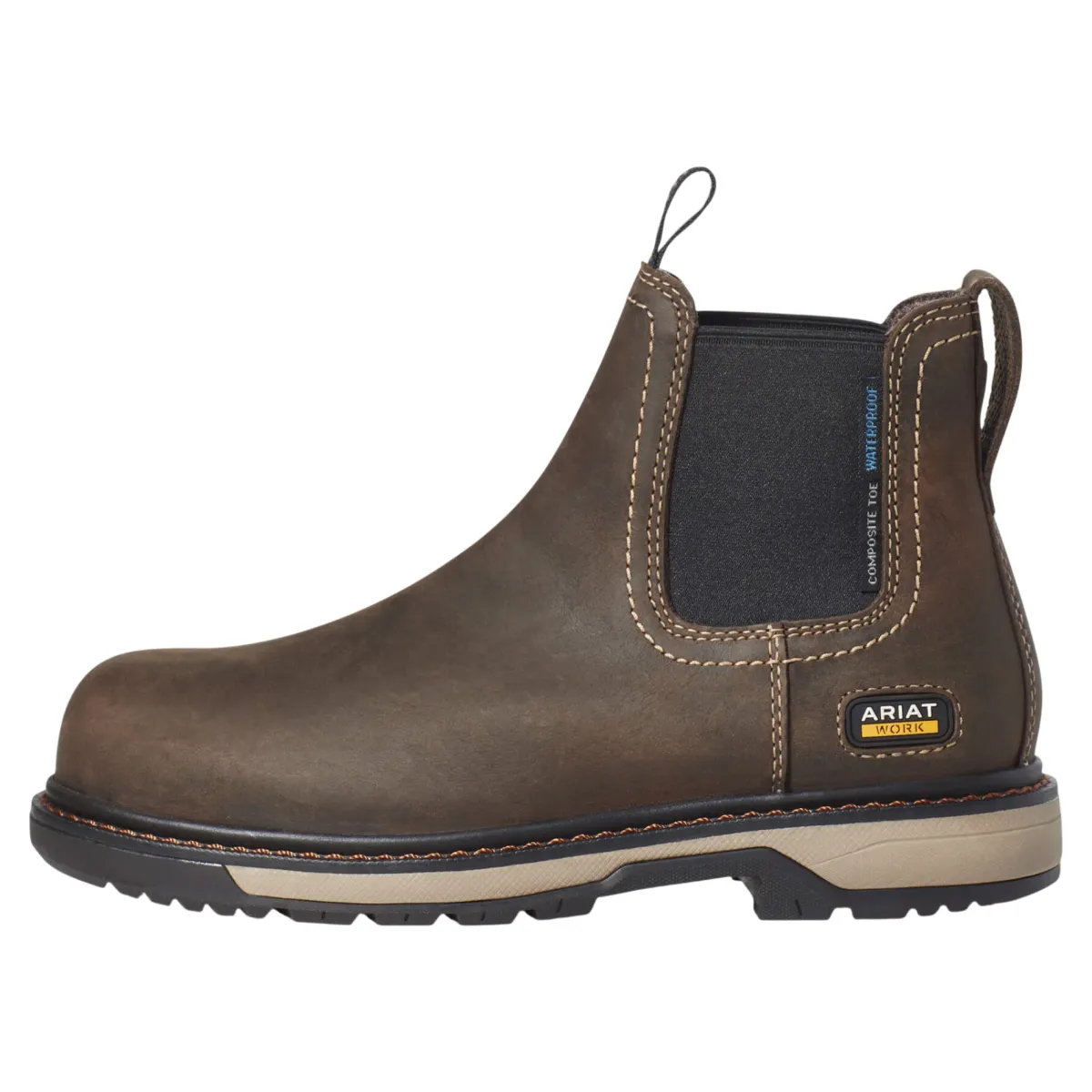 Ariat Safety Equipment|Safety Shoes<Women's Riveter Chelsea Waterproof Leather Boots Dark Brown