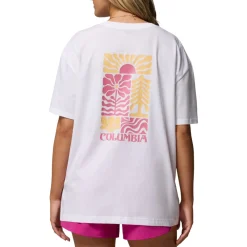 Columbia Sweaters|Shirts<Women's Rolling Bend™ Graphic Oversized T-Shirt White, Floral Groove