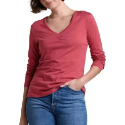 Toad and Co. Sweaters|Shirts<Women's Rose Long Sleeve Tee Cinnabar