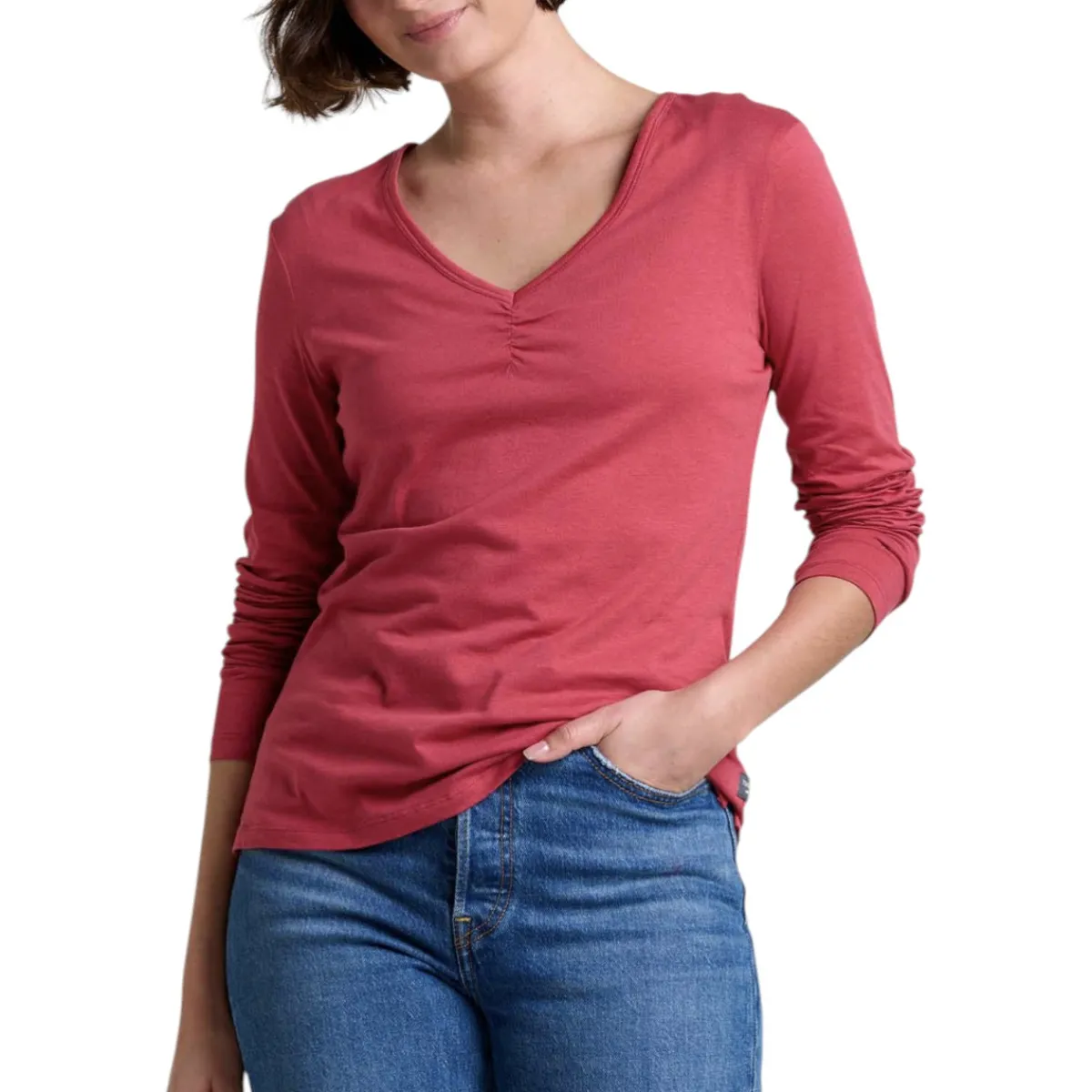 Toad and Co. Sweaters|Shirts<Women's Rose Long Sleeve Tee Cinnabar