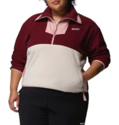 Columbia Sweaters|Shirts<Women's Sequoia Grove Half Zip Fleece Rich Wine / Dark Stone / Eraser Pink