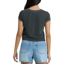 Billabong Sweaters|Shirts<Women's 1001 Short Sleeve Knit Top Black Sand