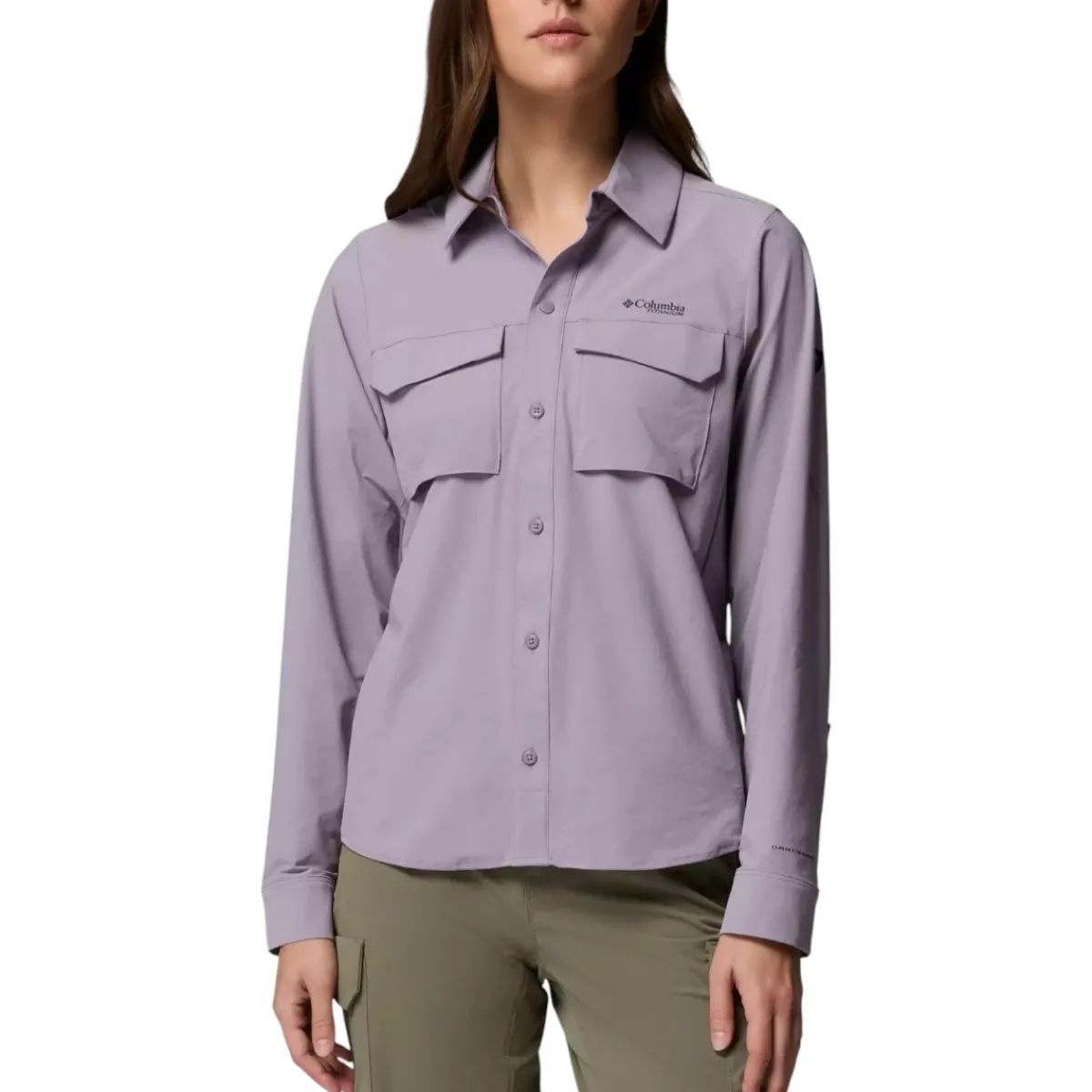Columbia Sweaters|Shirts<Women's Silver Ridge™ Elite Woven Long Sleeve Shirt Shale Purple