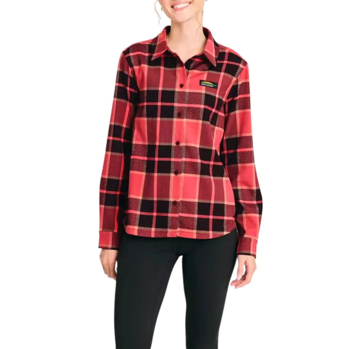 Chlorophylle Sweaters|Shirts<Women’s Skeena Plaid Shirt Tahiti Rose