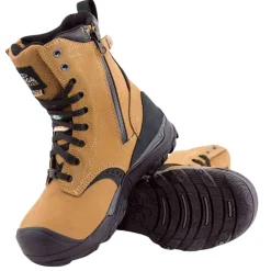 Pilote & Filles Safety Equipment|Safety Shoes<Women's Steel Cap Waterproof Safety Boots Tan