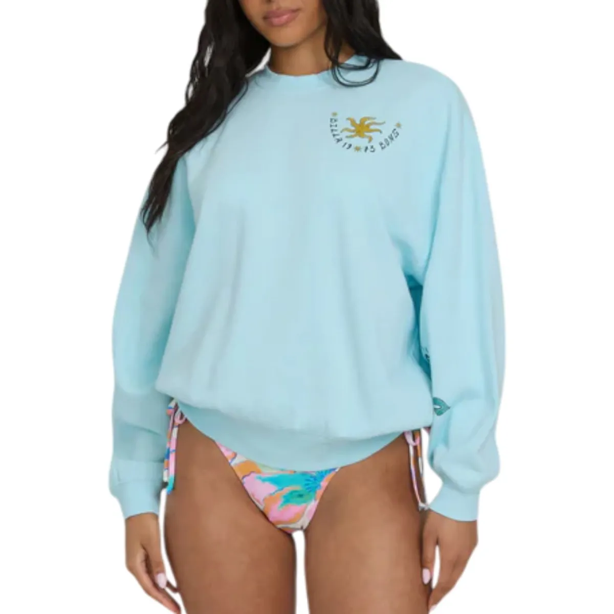 Billabong Sweaters|Shirts<Women's Sunset Rider Kendal Crewneck Sweatshirt Clearwater