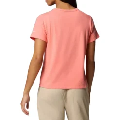 Columbia Sweaters|Shirts<Women's Sun Trek™ Graphic Short Sleeve Shirt III Alpenglow, Wavy Rays