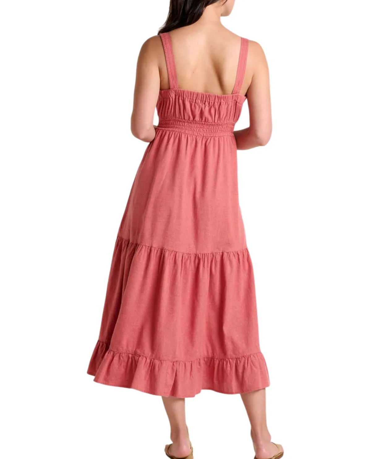 Toad and Co. Sweaters|Shirts<Women's Taj Hemp Tiered Midi Dress Dusty Cedar