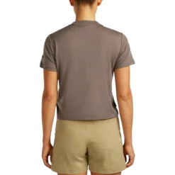 Icebreaker Sweaters|Shirts<Women's 150 Tech Lite Seed Story Crop T-Shirt Porcini