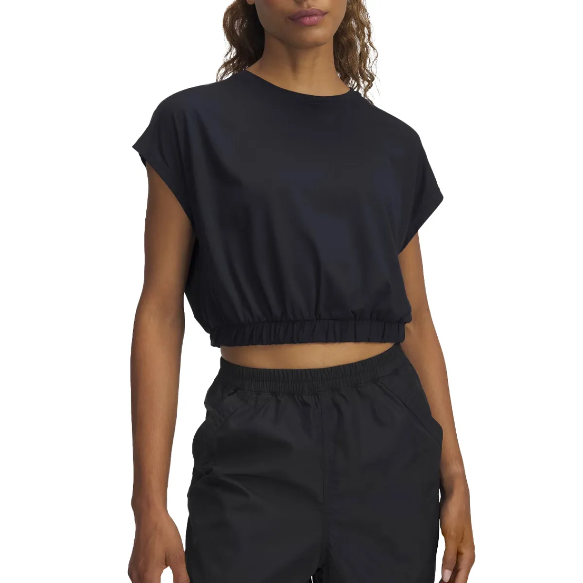 Under Armour Sweaters|Shirts<Women's UA Motion Bubble Hem Short Sleeve Black / Jet Gray
