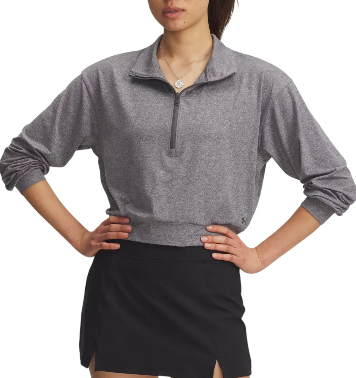 Under Armour Sweaters|Shirts<Women's UA Motion Lounge ½ Zip Sweater Castlerock Medium Heather / Castlerock