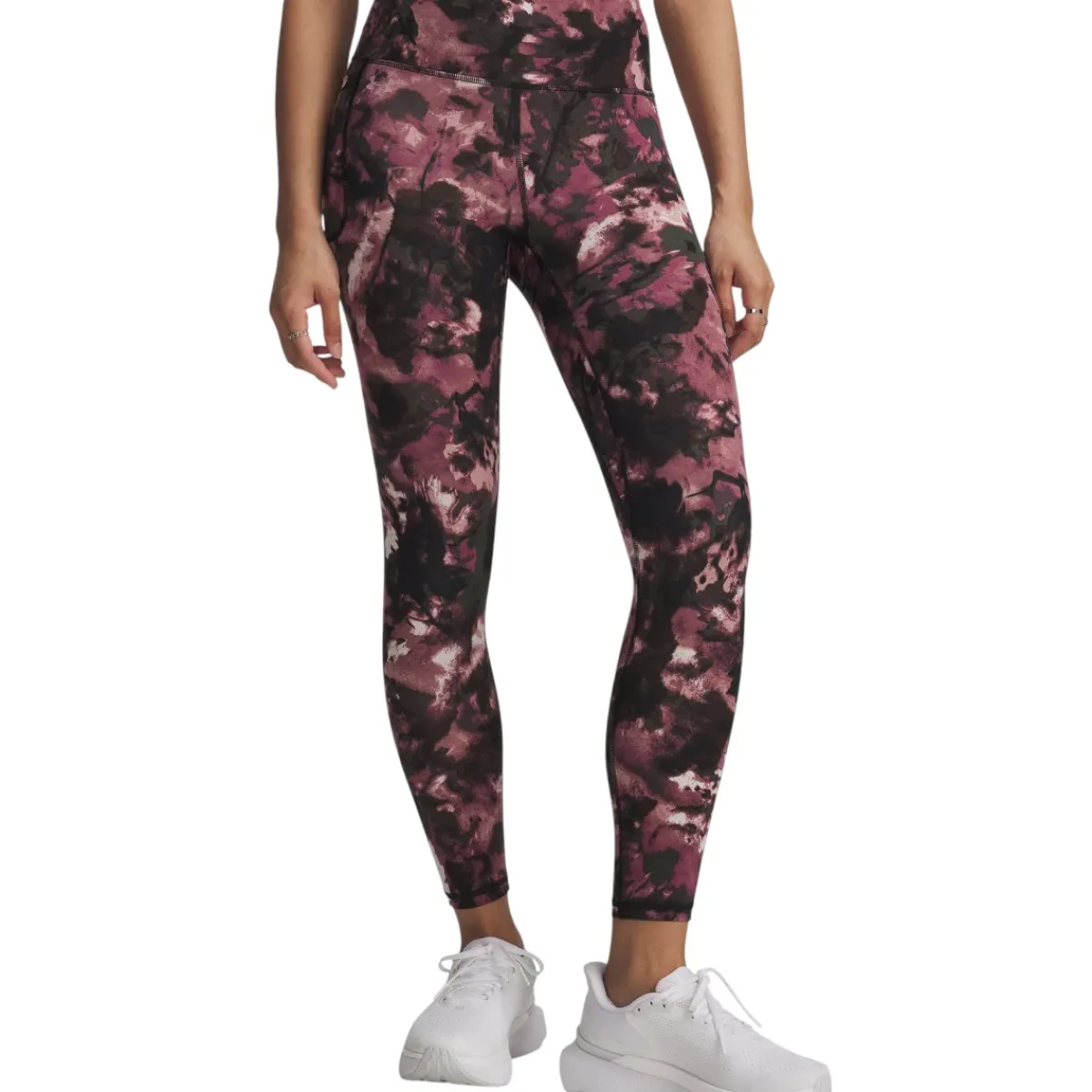 Under Armour Sweaters|Shirts<Women's UA Motion Printed Ankle Leggings Summit White-Fuchsia Dusk-Tourmaline Pink