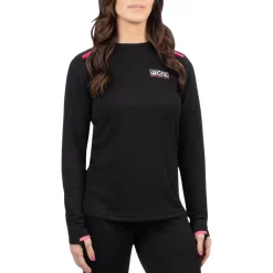 FXR Boxers And Panties|Shirts And Sports Bras<Women's Vapour Merino Long Sleeve Sweater Black/Pink