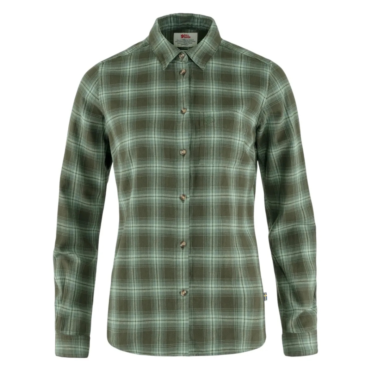Fjällräven Sweaters|Shirts<Women's Övik Flannel Shirt Deep Forest/Patina Green