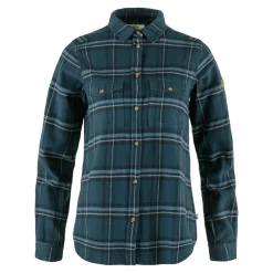 Fjällräven Sweaters|Shirts<Women's Övik Heavy Flannel Shirt Indigo Blue / Dark Navy